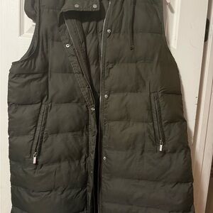 Zara Dark Green Quilted Vest